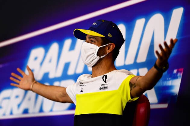 Motorsports: FIA Formula One World Championship, WM, Weltmeisterschaft 2020, Grand Prix of Bahrain Motorsports: FIA Formula One World Championship 2020, Grand Prix of Bahrain, 3 Daniel Ricciardo (AUS, Renault DP World F1 Team),