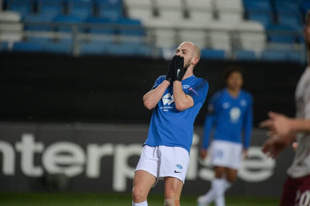 MOLDE, NORWAY - NOVEMBER 26: Eirik Hestad of Molde FK during the UEFA Europa League Group B stage match between Molde FK and Arsenal FC at Molde Stadion on November 26, 2020 in Molde, Norway. (Photo by Erik Birkeland) SPO, SOC, FOC  Copyright: xErikxBirkeland