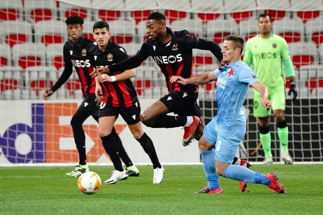 Jeff Reine Adelaide (OGC Nice) FOOTBALL : OGC Nice vs Slavia Prague - Europa Ligue - Nice - 26 11 2020 NorbertScanella PanoramiC 