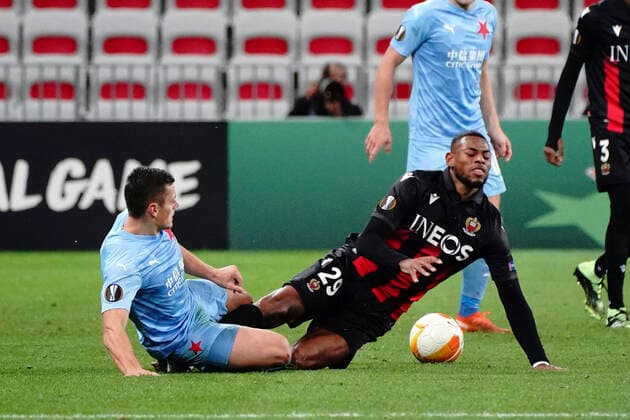 Jeff Reine Adelaide (OGC Nice) FOOTBALL : OGC Nice vs Slavia Prague - Europa Ligue - Nice - 26 11 2020 NorbertScanella PanoramiC 