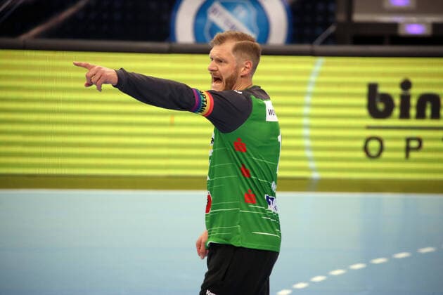 26.11.20 TVB Stuttgart - HSG Nordhorn-Lingen Deutschland, Stuttgart, 26.11.2020, Handball, DKB Bundesliga, Saison 2020 2021, TVB Stuttgart - HSG Nordhorn-Lingen: Johannes Bitter (TVB Stuttgart).