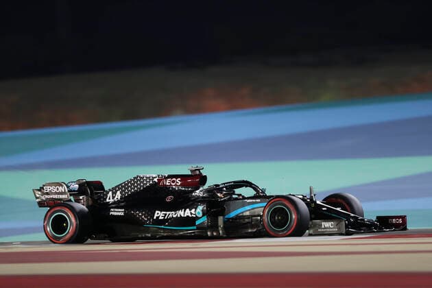 Motorsports: FIA Formula One World Championship, WM, Weltmeisterschaft 2020, Grand Prix of Bahrain Motorsports: FIA Formula One World Championship 2020, Grand Prix of Bahrain, 44 Lewis Hamilton (GBR, Mercedes-AMG Petronas Formula One Team),