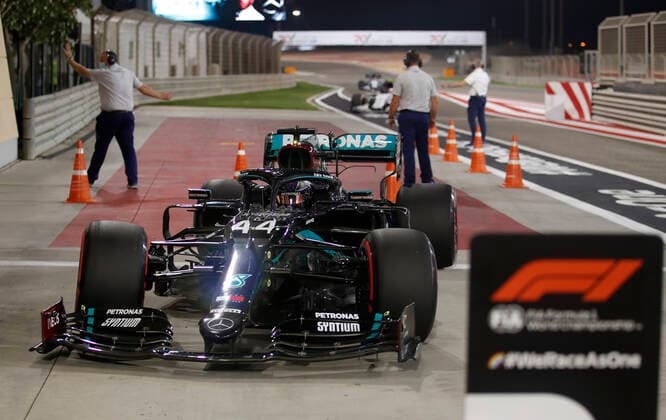 Motorsports: FIA Formula One World Championship, WM, Weltmeisterschaft 2020, Grand Prix of Bahrain Motorsports: FIA Formula One World Championship 2020, Grand Prix of Bahrain, 44 Lewis Hamilton (GBR, Mercedes-AMG Petronas Formula One Team),