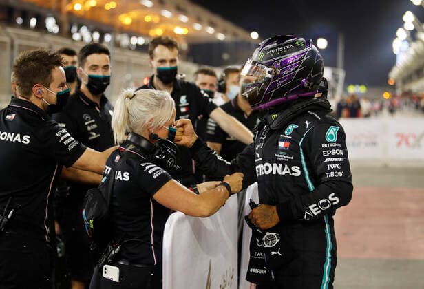 Motorsports: FIA Formula One World Championship, WM, Weltmeisterschaft 2020, Grand Prix of Bahrain Motorsports: FIA Formula One World Championship 2020, Grand Prix of Bahrain, 44 Lewis Hamilton (GBR, Mercedes-AMG Petronas Formula One Team),