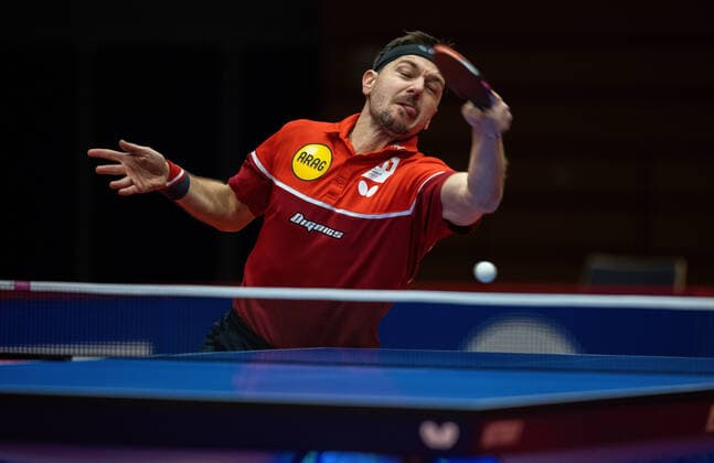 Bilder des Jahres 2020, Sport 11 November Sport Themen der Woche KW48 Sport Bilder des Tages Timo Boll (Düsseldorf) Borussia Düsseldorf - 1. FC Saarbrücken TT 29.11.2020, Tischtennis; 1. Bundesliga, Herren, Saison 2020 21 Foto: Moritz Müller Only for Editorial use *** Timo Boll Düsseldorf Borussia Düsseldorf 1 FC Saarbrücken TT 29 11 2020, Table Tennis 1 Bundesliga, Men, Season 2020 21 Photo Moritz Müller Only for Editorial use