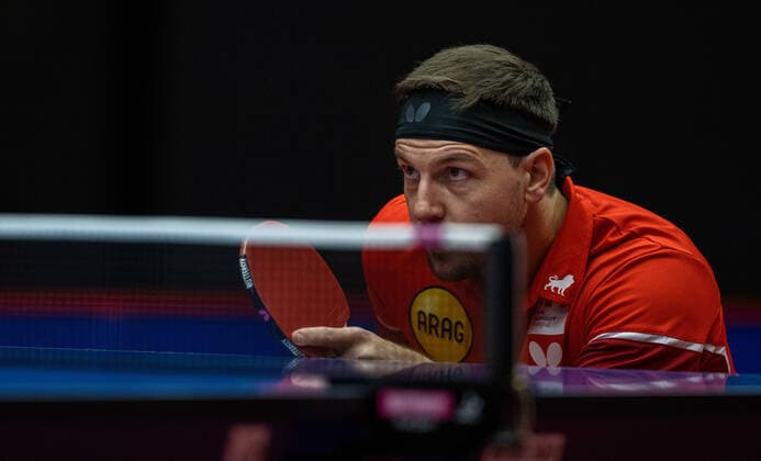 Timo Boll (Düsseldorf) Borussia Düsseldorf - 1. FC Saarbrücken TT 29.11.2020, Tischtennis; 1. Bundesliga, Herren, Saison 2020 21 Foto: Moritz Müller Only for Editorial use
