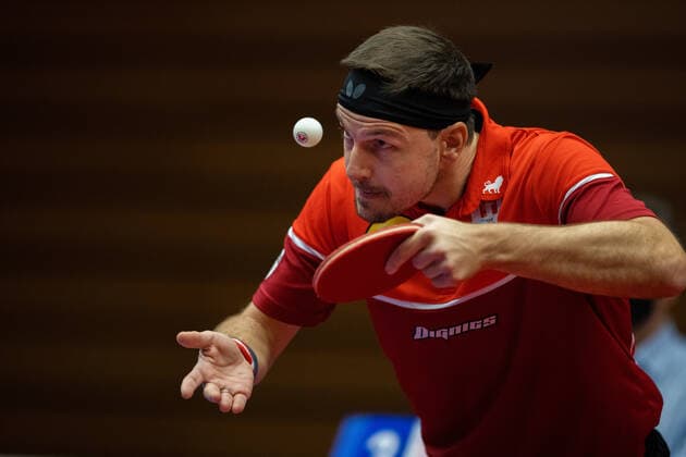 Timo Boll (Düsseldorf) Borussia Düsseldorf - 1. FC Saarbrücken TT 29.11.2020, Tischtennis; 1. Bundesliga, Herren, Saison 2020 21 Foto: Moritz Müller Only for Editorial use