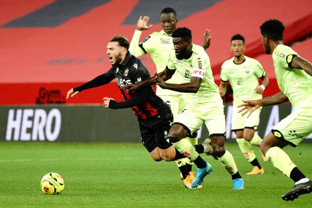 Amine Gouiri (OGC Nice) FOOTBALL : OGC Nice vs Dijon FCO - Ligue 1 Uber Eats - Nice - 29 11 2020 NorbertScanella PanoramiC 