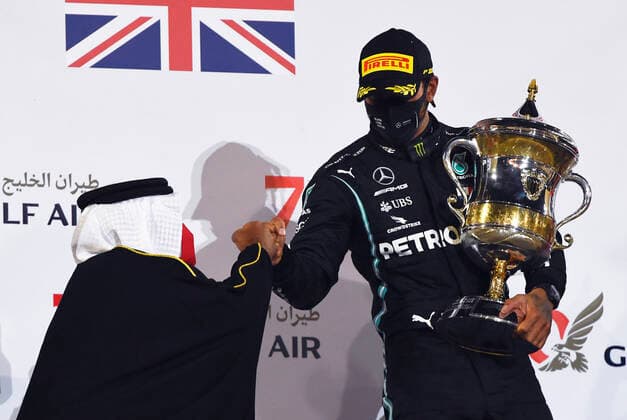 Motorsports: FIA Formula One World Championship, WM, Weltmeisterschaft 2020, Grand Prix of Bahrain Motorsports: FIA Formula One World Championship 2020, Grand Prix of Bahrain, 44 Lewis Hamilton (GBR, Mercedes-AMG Petronas Formula One Team),