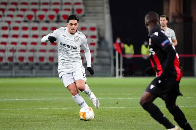 Nadiem Amiri (Bayer Leverkusen) FOOTBALL : OGC Nice vs Bayer Leverkusen - Europa Ligue - Nice - 03 12 2020 NorbertScanella PanoramiC 