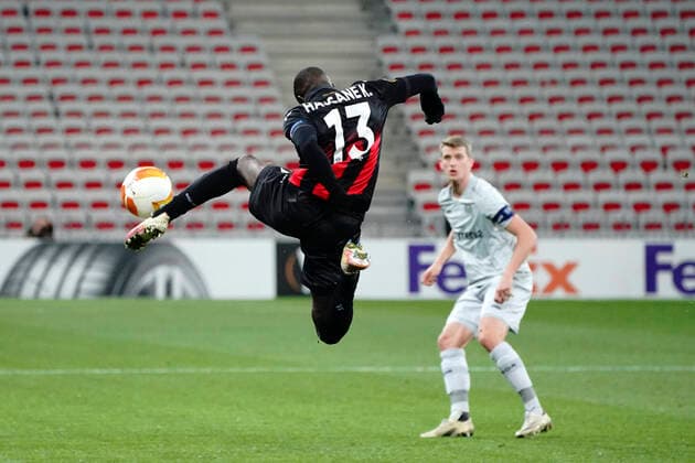 Hassane Kamara (OGC Nice) FOOTBALL : OGC Nice vs Bayer Leverkusen - Europa Ligue - Nice - 03 12 2020 NorbertScanella PanoramiC 