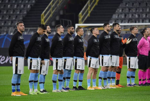 Team Lazio Rom 02.12.2020, Fussball, UEFA Champions League, Saison 2020 2021, 5. Spieltag, Borussia Dortmund - Lazio Rom 1:1, Foto: TEAM2sportphoto Dortmund Nordrhein Westfalen Deutschland