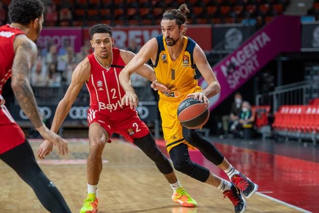 Wade Baldwin 2 (FC Bayern), Alexey Shved 1 (BK Khimki Moskau), FC Bayern Basketball vs. BC Khimki Moskau, Basketball, Euroleague, 04.12.2020 Muenchen Bayern Deutschland
