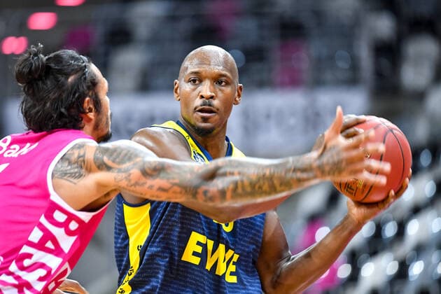 Rickey Paulding (23, EWE Baskets Oldenburg) , Telekom Baskets Bonn vs. EWE Baskets Oldenburg, BBL, 06.12.2020, Telekom Baskets Bonn vs. EWE Baskets Oldenburg, BBL, 06.12.2020, Foto: Jonas Brockmann Eibner Pressefoto Bonn Copyright: xJonasxBrockmann xEibner-Pressefotox EP_JBN