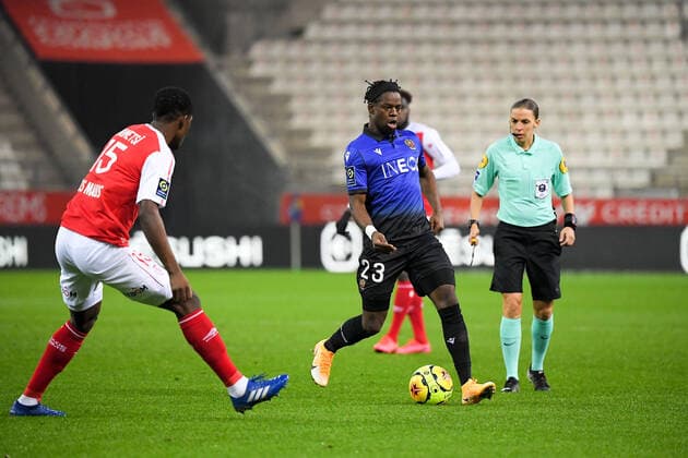23 JORDAN LOTOMBA (NICE) FOOTBALL : Reims vs Nice - Ligue 1 Uber Eats - 06 12 2020 FEP Panoramic 