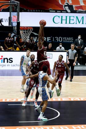 06.12.2020, easyCredit Basketball Bundesliga, BBL, Saison 2020 2021, Herren, Chemnitz Niners - Fraport Skyliners Frankfurt Joe Lawson, Niners Chemnitz Chemnitz Messe Chemnitz Sachsen Germany