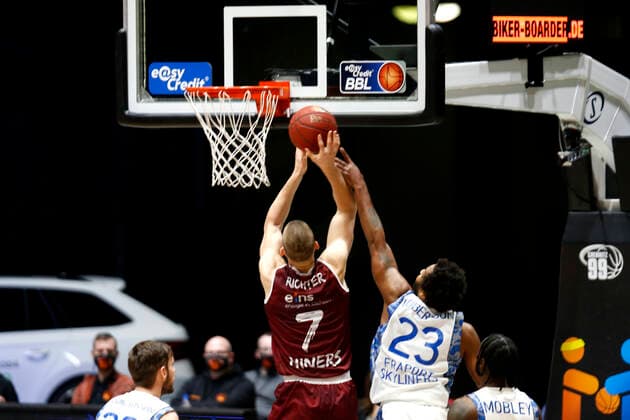 06.12.2020, easyCredit Basketball Bundesliga, BBL, Saison 2020 2021, Herren, Chemnitz Niners - Fraport Skyliners Frankfurt Jonas Richter, Niners Chemnitz Chemnitz Messe Chemnitz Sachsen Germany