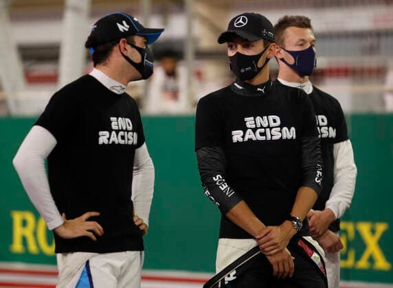 Motorsports: FIA Formula One World Championship, WM, Weltmeisterschaft 2020, Grand Prix of Sakhir Motorsports: FIA Formula One World Championship 2020, Grand Prix of Sakhir, 6 Nicholas Latifi (CAN, Williams Racing), 63 George Russell (GBR, Mercedes-AMG Petronas Formula One Team),
