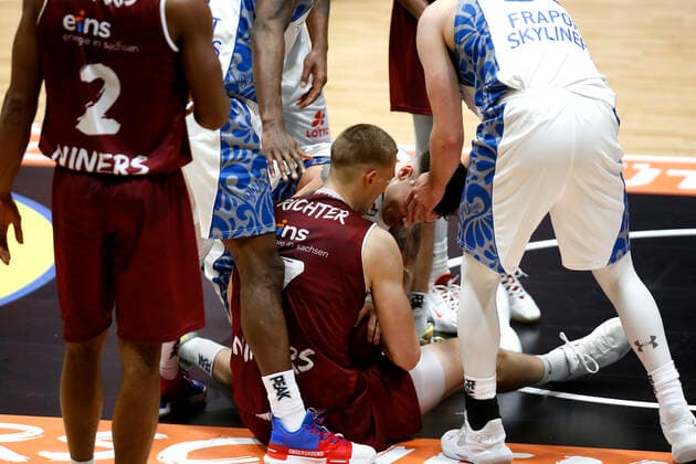 06.12.2020, easyCredit Basketball Bundesliga, BBL, Saison 2020 2021, Herren, Chemnitz Niners - Fraport Skyliners Frankfurt Jonas Richter, Niners Chemnitz Chemnitz Messe Chemnitz Sachsen Germany