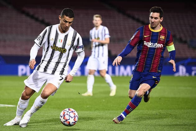 IMAGO Iconic Moments, Fußball Barcellona (Spagna) 08 12 2020 - Champions League Barcellona-Juventus Image nella foto: Cristiano Ronaldo-Lionel Messi 
