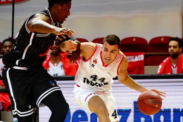 Nikola Rebic (AS Monaco) BASKETBALL : AS Monaco vs Vitus Bologne - Eurocup - Monaco - 09 12 2020 NorbertScanella PanoramiC 