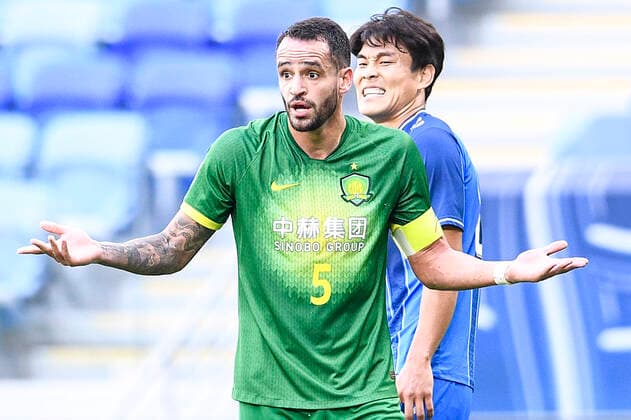 Brazilian football player Renato Soares de Oliveira Augusto, or simply Renato Augusto, of Beijing Sinobo Guoan F.C. reacts during the quarter-final match of 20 21 AFC Champions League (ACL) against Ulsan Hyundai, Doha city, Qatar, 10 December 2020. Beijing Sinobo Guoan F.C. was defeated by Ulsan Hyundai with 0-2.