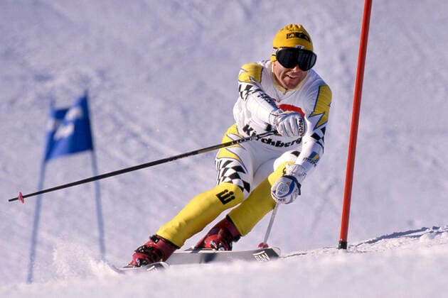 Ingemar STENMARK, SWE, Schweden, Ski Alpin, Skirennlaeufer, Aktion, Riesenslalom, RS, in Kirchberg, Oesterreich, 10.01.1989, Â *** Ingemar STENMARK, SWE, Sweden, Alpine skiing, ski racing, action, giant slalom, RS, in Kirchberg, Austria, 10 01 1989, Â