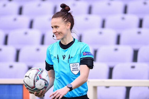 Rebecca Welch (Referee) during Fiorentina Femminile vs Slavia Praga, UEFA Champions League Women football match in florence, Italy, December 10 2020  Copyright: xLM LisaxGuglielmix xIPAx xLivexMediax 0