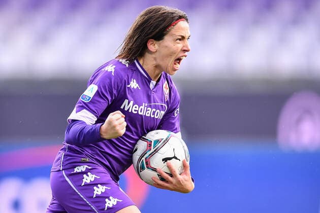 Sport Bilder des Tages Daniela Sabatino (Fiorentina Femminile) celebrates after scoring the goal during Fiorentina Femminile vs Slavia Praga, UEFA Champions League Women football match in florence, Italy, December 10 2020  Copyright: xLM LisaxGuglielmix xIPAx xLivexMediax 0