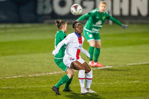 10.12.2020 LECZNA, POLSKA ( LECZNA, POLAND) PILKA NOZNA KOBIET (WOMEN S FOOTBALL) UEFA LIGA MISTRZOW KOBIET 2020 2021 ( UEFA WOMEN S CHAMPIONS LEAGUE 202 2021 ), 1 16 FINALU ( ROUND OF 32) MECZ (GAME) GKS GORNIK LECZNA - PARIS SAINT GERMAIN NZ SANDY BALTIMORE FOTO LUKASZ GROCHALA CYFRASPORT NEWSPIX.PL --- Newspix.pl  20201210CSLG0007