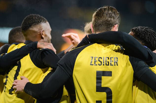 10.12.2020, Bern, Wankdorf, UEFA Europa League: BSC Young Boys - CFR Cluj, Jubel bei Young Boys beim 2:1. Copyright: xJustPictures.ch LuigixRizzox