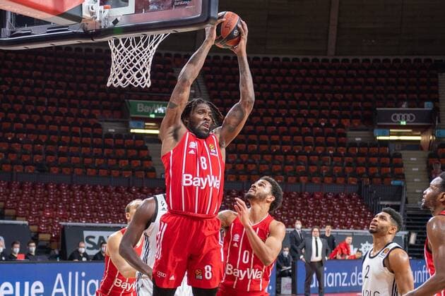 Jalen Reynolds 8 (FC Bayern), FC Bayern Basketball vs. Asvel Villeurbanne, Basketball, Euroleague, 11.12.2020 Muenchen Bayern Deutschland