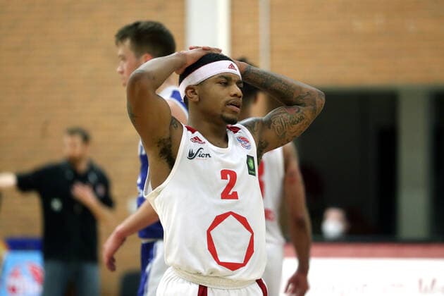 Rheinstars Köln vs. Eintracht Stahnsdorf Basketball BARMER 2. Basketball Bundesliga ProB Vincent Lamont Golson (Rheinstars) 12.12.2020