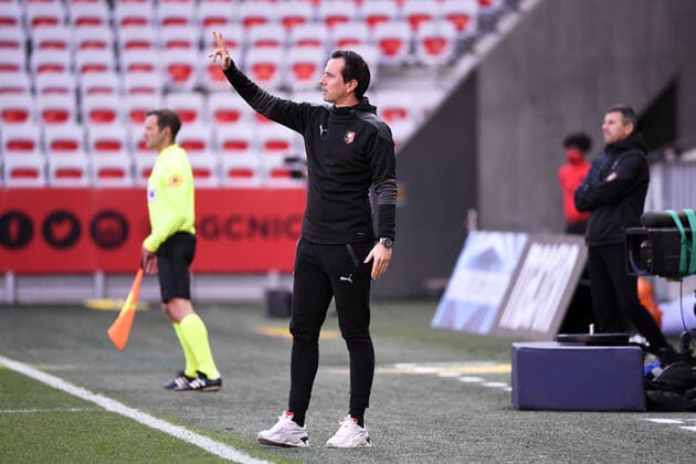 JULIEN STEPHAN (ENTRAINEUR RENNES) FOOTBALL : Nice vs Rennes - Ligue 1 Uber Eats - 13 12 2020 FEP Panoramic 