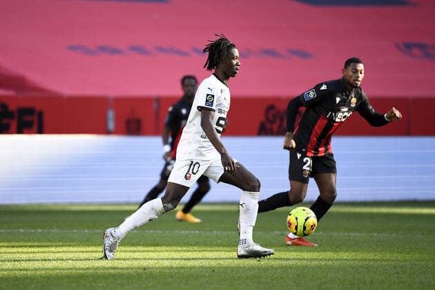 10 EDUARDO CAMAVINGA (REN) FOOTBALL : Nice vs Rennes - Ligue 1 Uber Eats - 13 12 2020 FEP Panoramic 