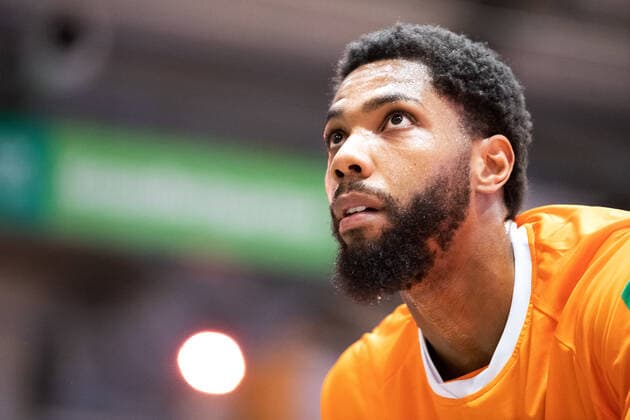 BARMER 2. Basketball Bundesliga ProA 11. Spieltag Saison 2020 2021 am 13.12.2020 Science City Jena vs ROSTOCK SEAWOLVES Keith Wright (Rostock), Portrait Sparkassen Arena Jena