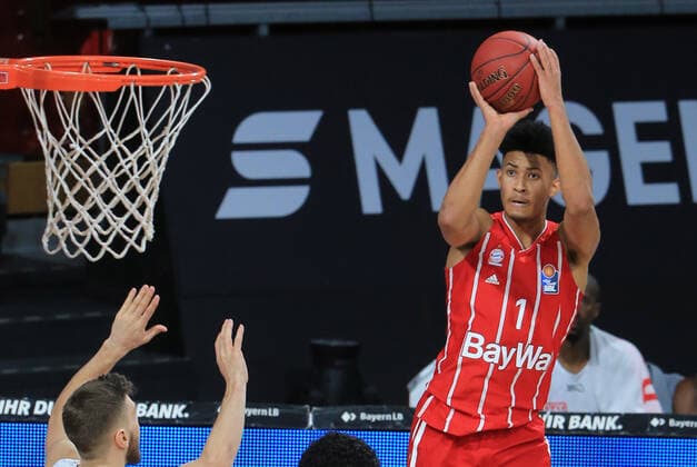 13.12.2020, BBL, FC Bayern Basketball vs Giessen 46ers, Audi Dome Muenchen, Basketball, im Bild: Jason George (FCB Basketball)