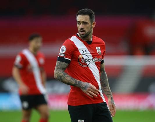 Danny Ings of Southampton during the Premier League match at St Mary s Stadium, Southampton. Picture date: 13th December 2020. Picture credit should read: David Klein Sportimage EDITORIAL USE ONLY. No use with unauthorised audio, video, data, fixture lists, club league logos or live services. Online in-match use limited to 120 images, no video emulation. No use in betting, games or single club league player publications. SPI-0800-0092