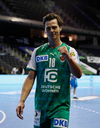 GER HBL Saison 2020 2021 FÜCHSE Berlin vs TVB Stuttgart, 15.12.20, Max-Schmeling-Halle, Berlin, Hans Lindberg (Füchse Berlin 18)