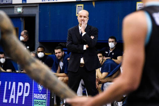 Jurij Zdovc ( entraineur Metropolitans 92 ) - BASKET : Metropolitans 92 vs Germani Brescia - Eurocup - 15 12 2020 FedericoPestellini Panoramic 
