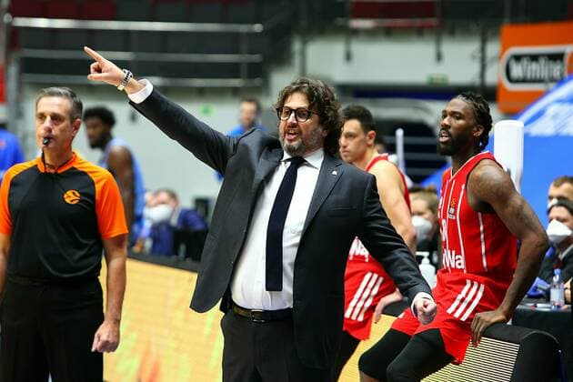 Basketball. Euroleague. BC Zenit vs BC Bavaria. Andrea Trinkieri. Head coach of BC Bayern Munich Andrea Trinkieri. AlexanderxKulebyakin