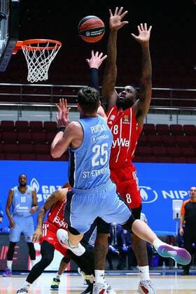 Basketball. Euroleague. BC Zenit vs BC Bavaria. Player of BC Zenit Mateusz Ponitka AlexanderxKulebyakin