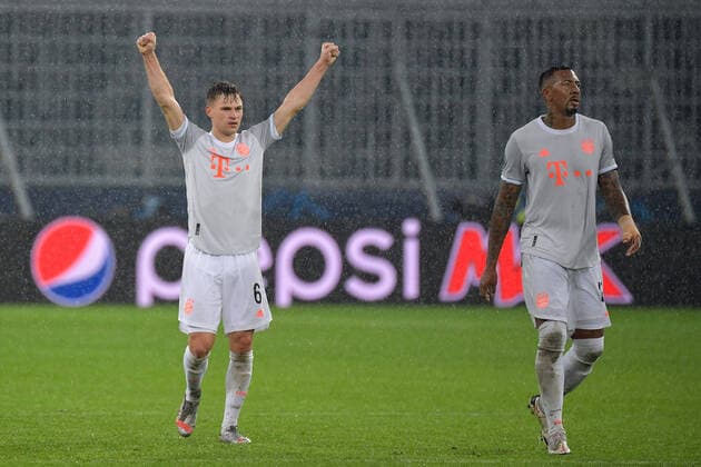 Salzburg, Oesterreich 03. November 2020: CL - 20 21 - RB Salzburg vs. FC Bayern Muenchen Joshua Kimmich (FC Bayern Muenchen), Schlussjubel Schlußjubel Emotion Freude CL - 20 21 - RB Salzburg vs. FC Bayern Muenchen