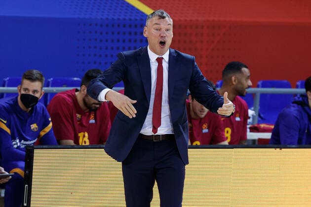 December 18, 2020, Barcelona, Spain: Sarunas Jasikevicius of FC Barcelona, Barca during the Turkish Airlines EuroLeague match between FC Barcelona and Maccabi Playtika Tel Aviv at Palau Blaugrana in Barcelona, Spain. Barcelona Spain - ZUMAd159 20201218_zia_d159_006 Copyright: xDavidxRamirezx