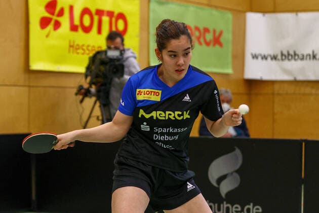 despor 19.12.2020 Tischtennis Damen 1.BL TSV Langstadt - SV Böblingen emspor, emonline, oespor, v.l., Franziska Schreiner (TSV Langstadt Tischtennis Damen 1.Bundesliga) Foto: Joaquim Ferreira
