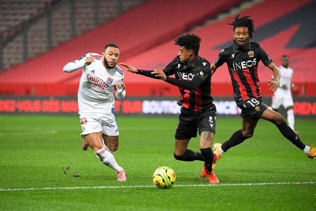 10 MEMPHIS DEPAY (OL) FOOTBALL : Nice vs Lyon - Ligue 1 Uber Eats - 19 12 2020 FEP Panoramic 