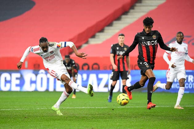 11 TINO KADEWERE (OL) - BUT FOOTBALL : Nice vs Lyon - Ligue 1 Uber Eats - 19 12 2020 FEP Panoramic 