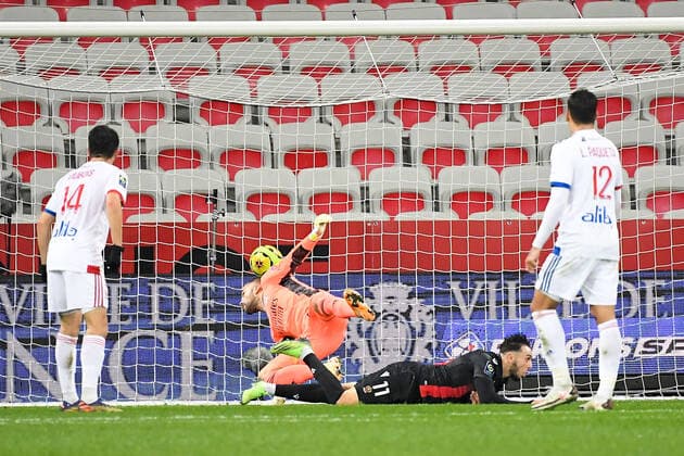 11 AMINE GOUIRI (NICE) - BUT FOOTBALL : Nice vs Lyon - Ligue 1 Uber Eats - 19 12 2020 FEP Panoramic 