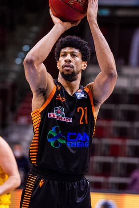 Jordan Barnett (Rasta Vechta 21) ; 1. Basketball Bundesliga: MHP RIESEN Ludwigsburg - Rasta Vechta am 19.12.2020 in Ludwigsburg (MHPArena), Baden-Wuerttemberg, Deutschland Ludwigsburg. 19.12.20 Basketball , 19.12.2020, Ludwigsburg (Deutschland)