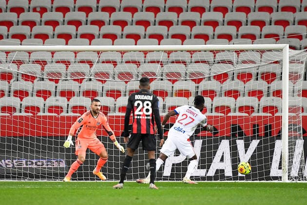 01 ANTHONY LOPES (OL) FOOTBALL : Nice vs Lyon - Ligue 1 Uber Eats - 19 12 2020 FEP Panoramic 
